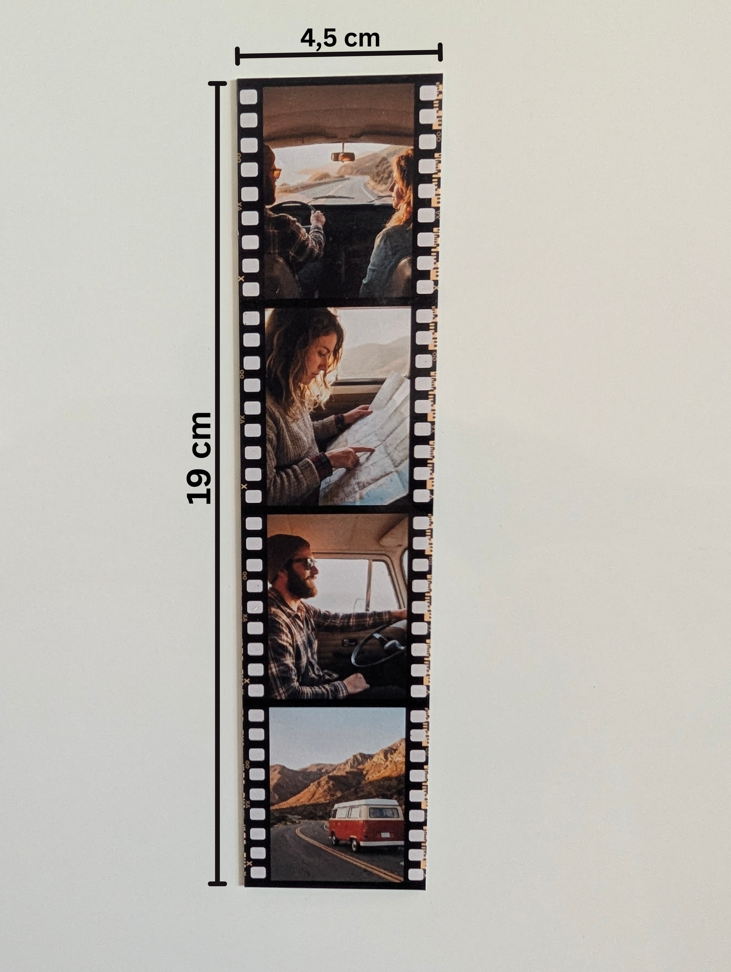 Personalisierte Filmstreifen Magnete - "Retro Filmstreifen" - (4,5 cm x 19 cm)