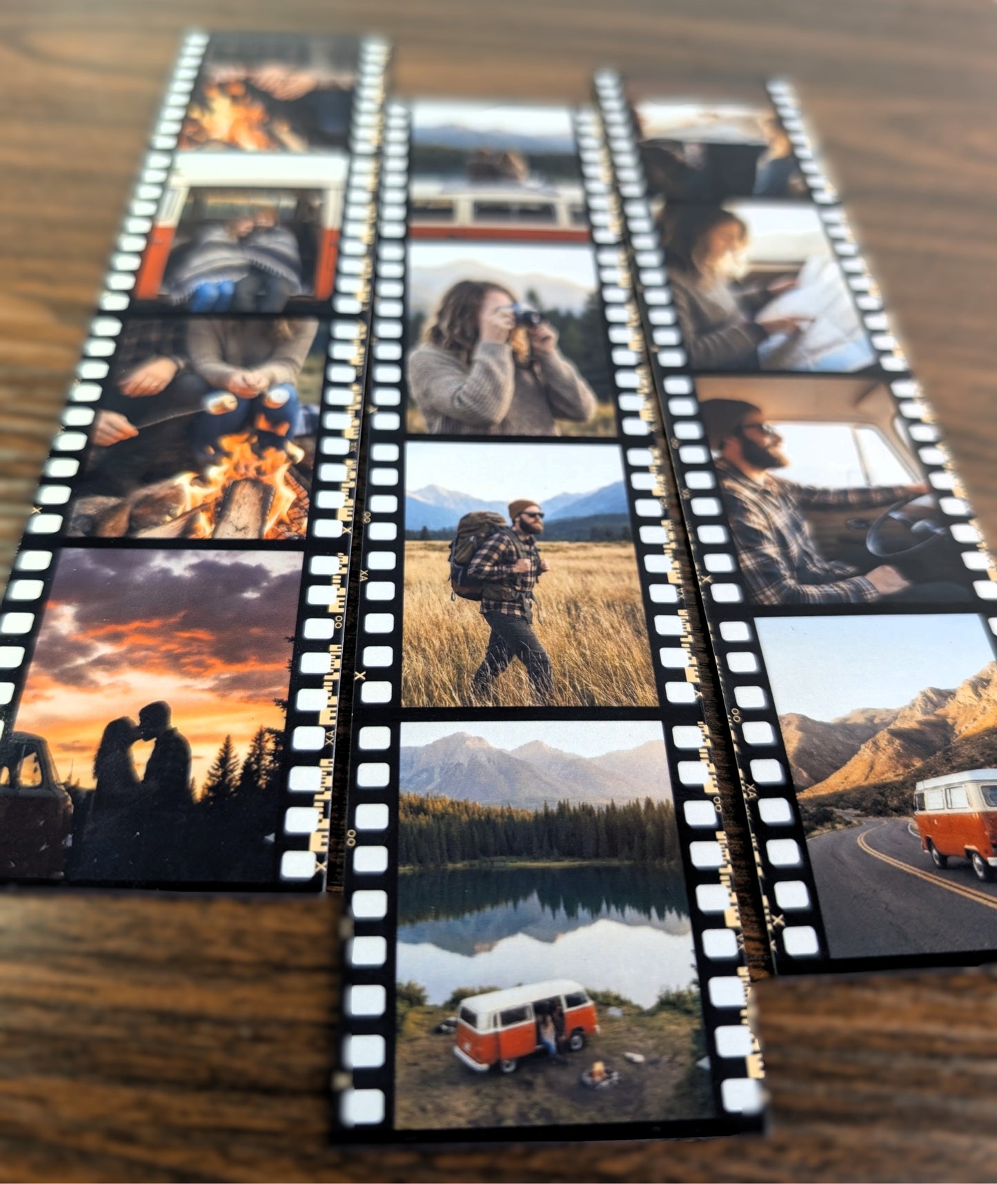 Personalisierte Filmstreifen Magnete - "Retro Filmstreifen" - (4,5 cm x 19 cm)