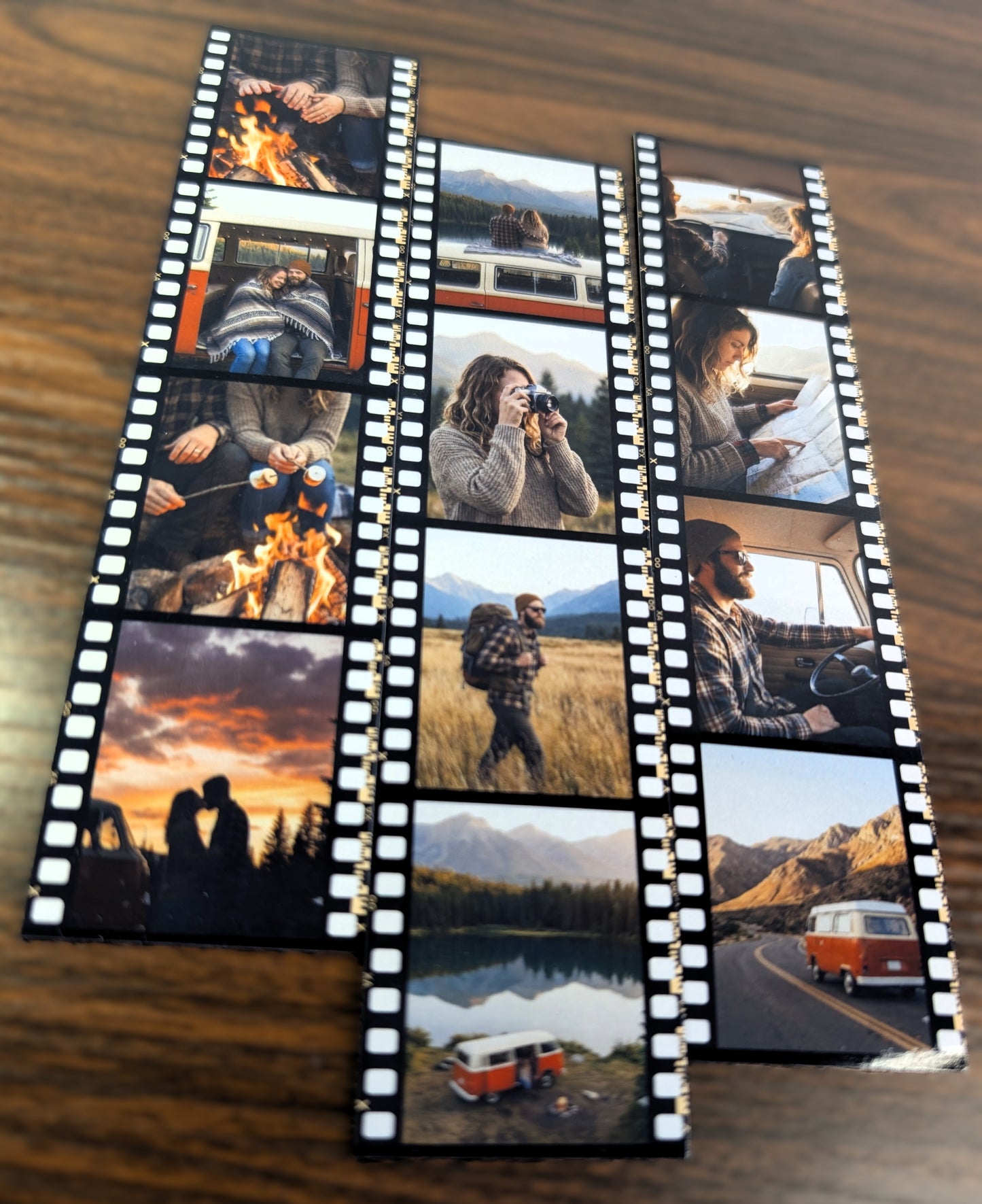 Personalisierte Filmstreifen Magnete - "Retro Filmstreifen" - (4,5 cm x 19 cm)